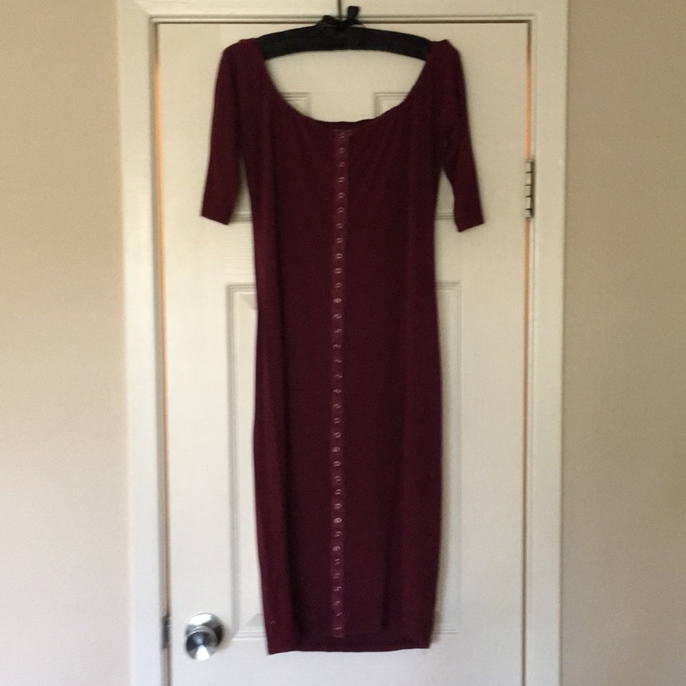 Sweater dress off the shoulder